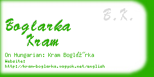 boglarka kram business card